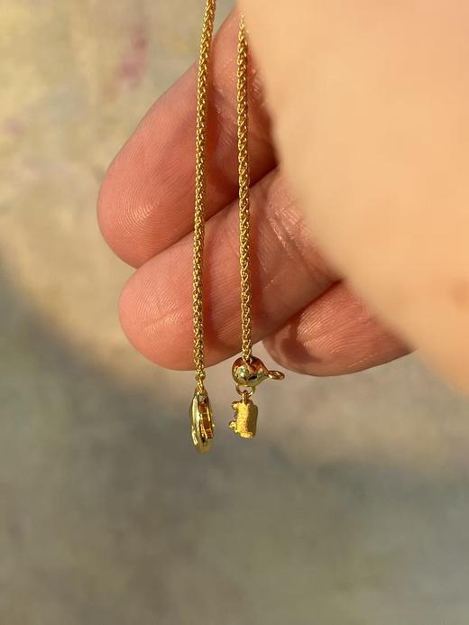 金色鸢尾重工拉丝吊坠项链/手链   绝美光华 银镀金首饰  （非质量问题 不退不换） 商品图6