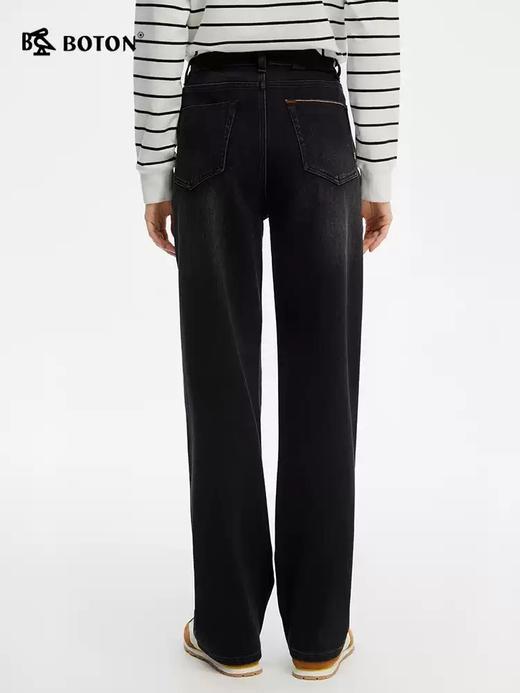 【四面弹】波顿女士春夏季美式休闲宽松直筒弹力牛仔长裤LE366125 商品图2
