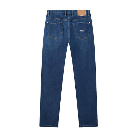 【莱赛尔】德鲨鲨鱼牛仔裤男2026夏新款藏青色直筒长裤子 商品图1