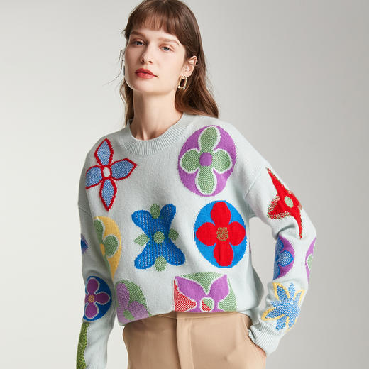 【咕咕同款】PALUOPO/PL圆领女衫ET20111R-A/约重430g帕罗 商品图5