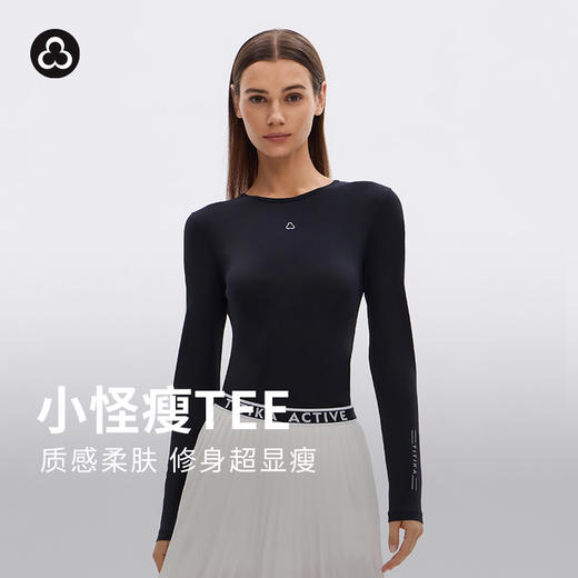 TITIKA小怪兽长袖修身T恤女跑步运动休闲瑜伽普拉提上衣21236 商品图0