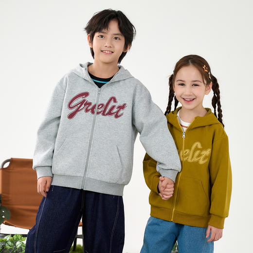 棉花堂春款英文印花帅气针织连帽童装外套- FD61056 商品图7