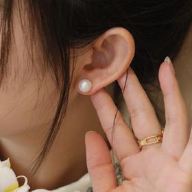 最后十对啦【 88元抢特惠耳钉】8-9mm淡水珍珠耳钉 馒头钉 925银针~