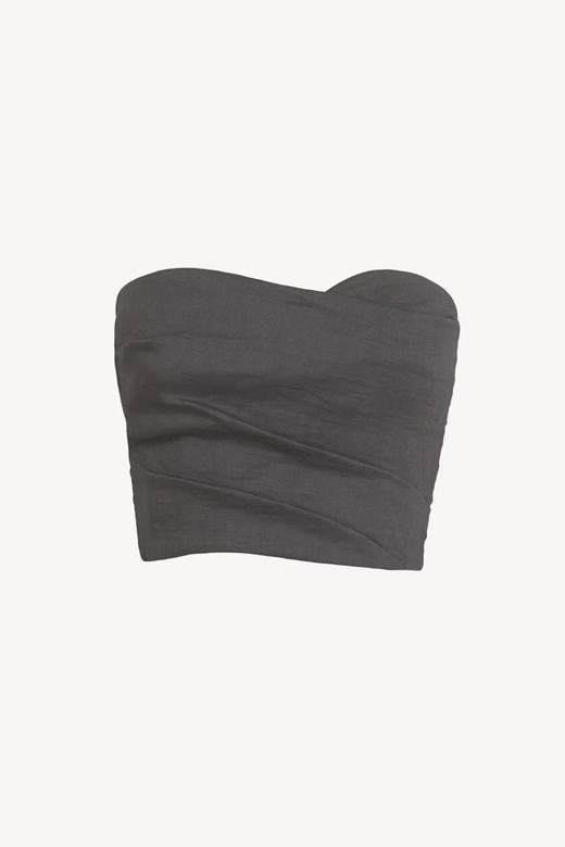 Cortana 26PS 深雾灰亚麻brenna抹胸上衣 商品图5