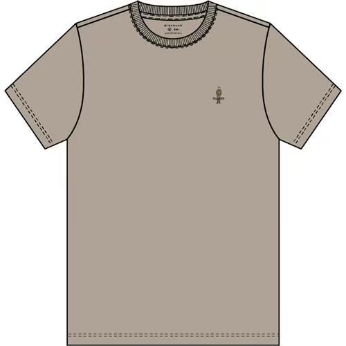 佐丹奴男装26年新款全棉修身威廉王子绣花短袖T恤衫01026629 商品图2