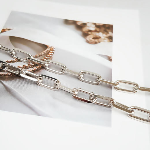 【95新】Cartier卡地亚Santos de Cartier系列B7009100中号白金斯巴达项链 链长约56cm中性款310126AK09 商品图4