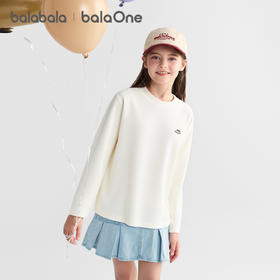 巴拉巴拉balaOne童装儿童长袖t恤男童女童2025冬新款百搭休闲上衣
