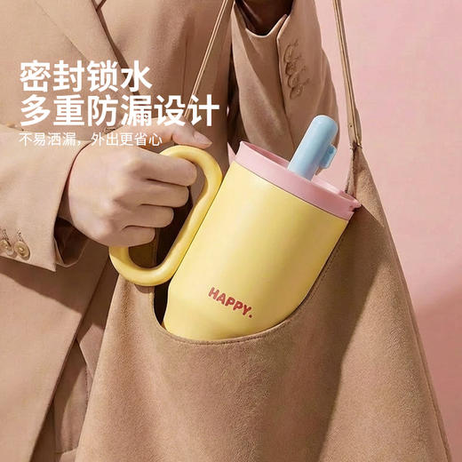 摩登主妇保温杯吸管水杯女生高颜值生日礼物咖啡杯子大容量冰霸杯 商品图2