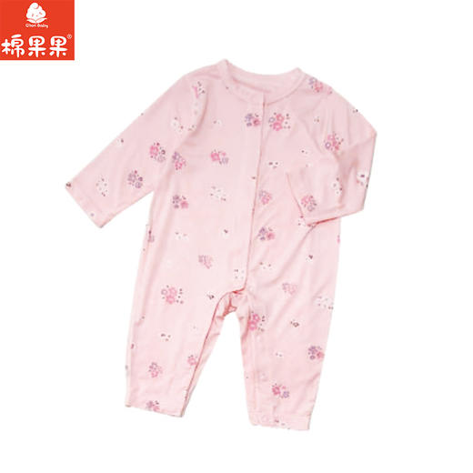 棉果果春季新品女宝满印柔软舒适莫代尔对开连体衣M121722426006 商品图0