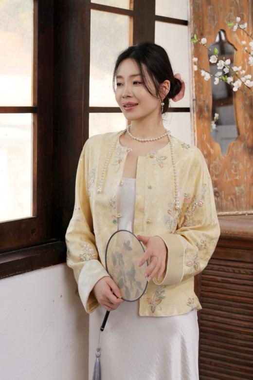 【门店同款】ENJOY春季“画中行”春时月微中式外套 169697296 商品图5