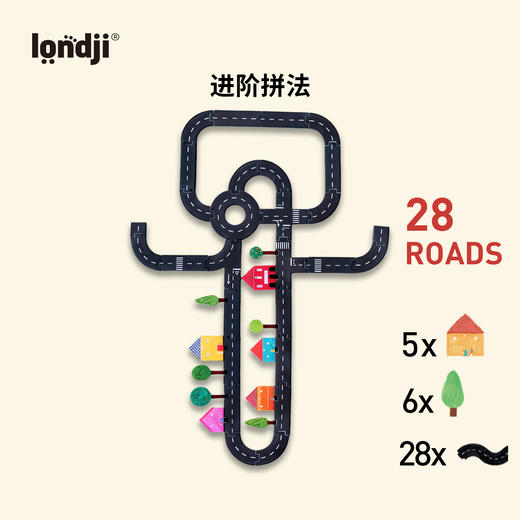 londji 道路 便携版 自由拼图 适合4岁+ 西班牙品牌 PG006U 商品图4