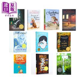 预售 【中商原版】经典儿童文学读物共10册 英文原版 畅销青少年小说 英语阅读 纽伯瑞夏洛的网 奇迹男孩 数星星 手斧男孩 魔法手指
