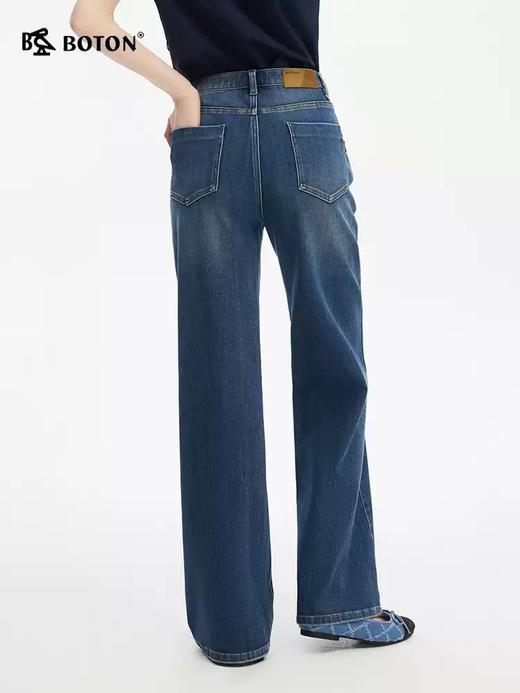 【莱赛尔】波顿春夏季女士美式休闲宽松高腰直筒垂感阔腿牛仔长裤LE362125 商品图3