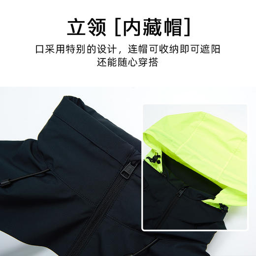 【内藏帽】德鲨鲨鱼连帽马甲男2026春款撞色无袖薄款外套 商品图2