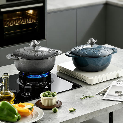 19675-BGJT2402 宝玑Breguet 星河绮梦系列24CM珐琅锅-银河蓝 商品图4