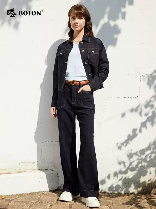 【不易褪色]波顿三季女士微宽松短牛仔，赋予日常一份松弛的复古格调LJ931125 商品图1