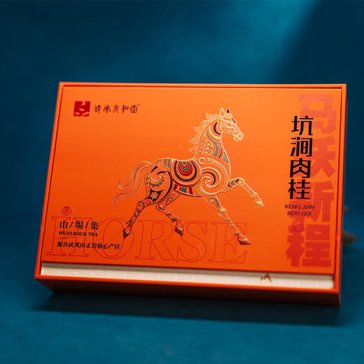 龙马精神【坑涧肉桂·特级】元和茶园 | 武夷岩茶乌龙茶 核心正岩山场 礼盒装 一盒12泡100克（九龙窠肉桂*6+马头岩肉桂*6）8.5克/泡 商品图0
