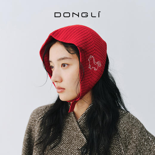 东黎 • 新年款 山羊绒时尚刺绣帽子5694 商品图0