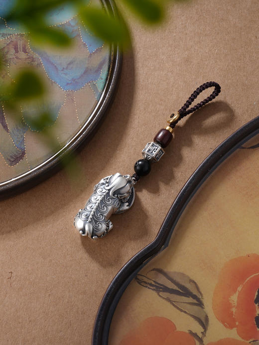 子佩集S999银【时运亨通】挂件【Q2284500-1】纯银小摆件钥匙扣2406 商品图3