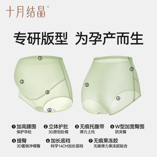 孕妇高腰托腹面膜内裤无痕纯棉裆怀孕早晚期产后秋冬短裤 商品图5
