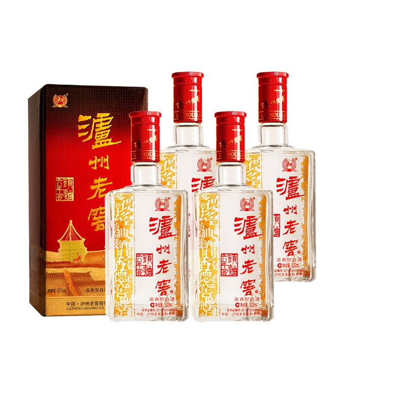【酒厂直营】52度泸州老窖六年窖头曲500ml*4  泸州老窖官方旗舰店