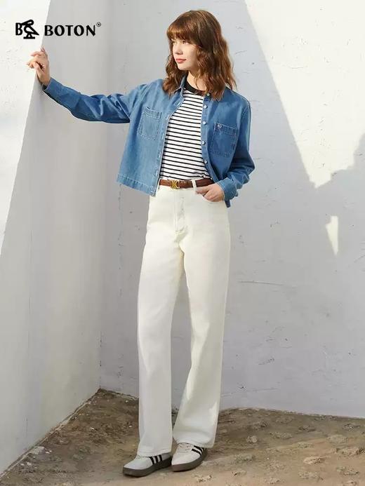 【三防】波顿女士春秋季直筒宽松防油污牛仔裤美式长裤LE367125 商品图1