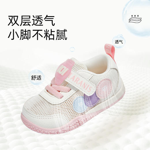 泰兰尼斯春款婴童段轻薄透气爬站鞋学步鞋T24B4A3806 商品图5