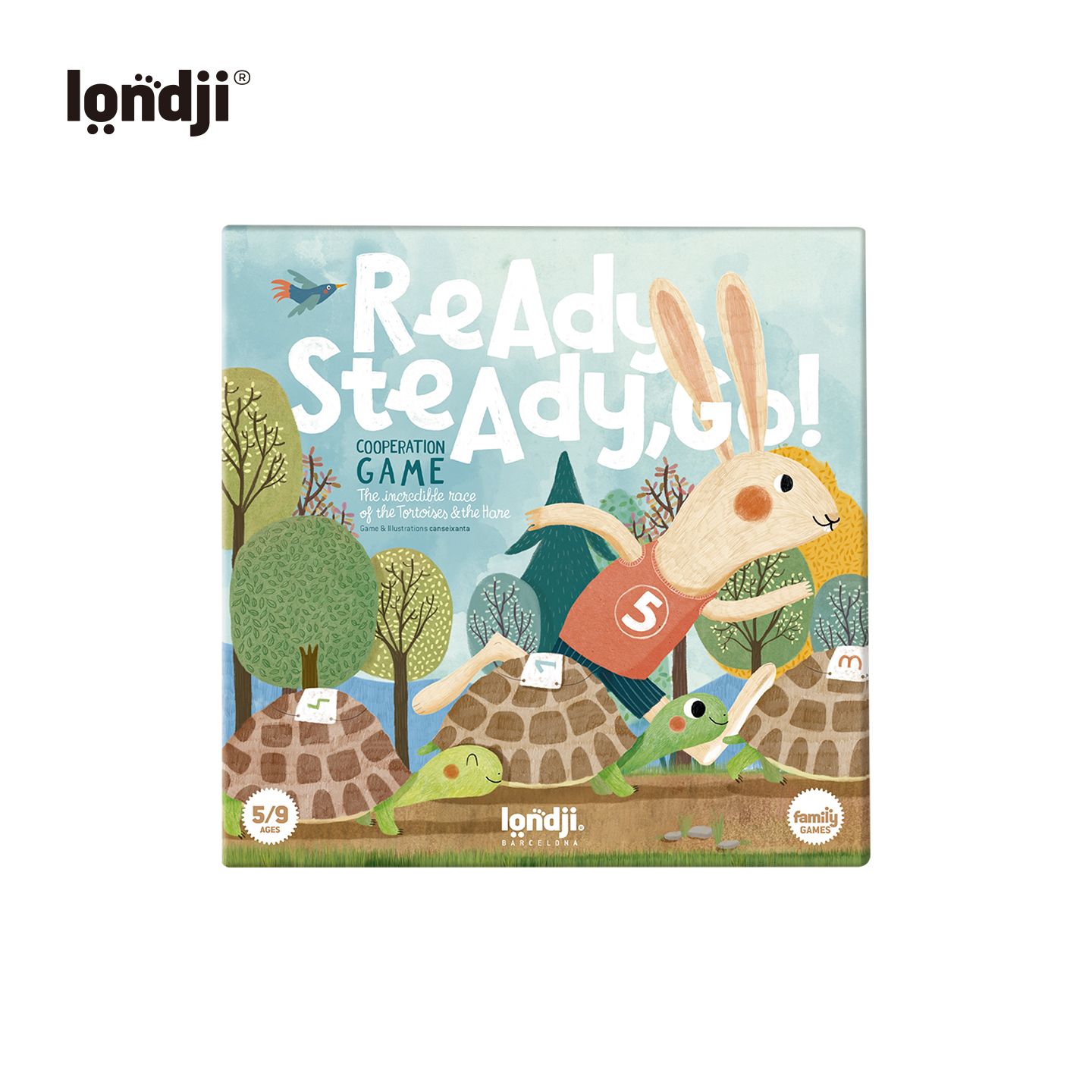 londji 龟兔赛跑 桌游 家庭游戏 策略思考 适合5岁+ 西班牙品牌 FG030U