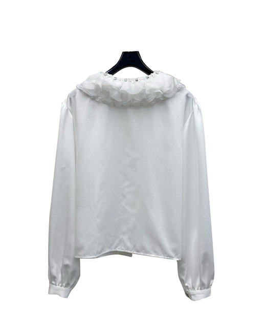 女款花边开襟长袖衬衫ba025 商品图1