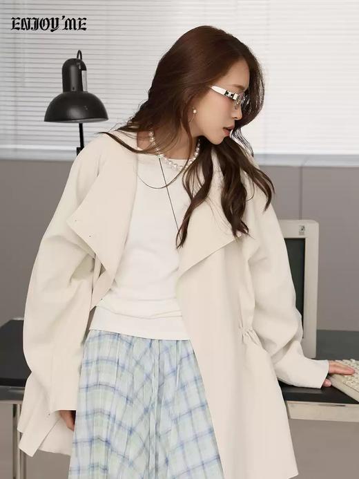 【门店同款】ENJOY春季“柔权主义”椰子奶油风衣 169244932 商品图2