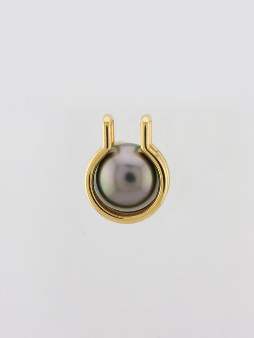 【挚友限定】18k金大溪地铂金灰珍珠吊坠14-15mm 商品图4