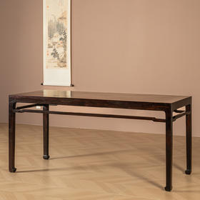 二十世纪	红木罗锅枨马蹄腿四面平画桌