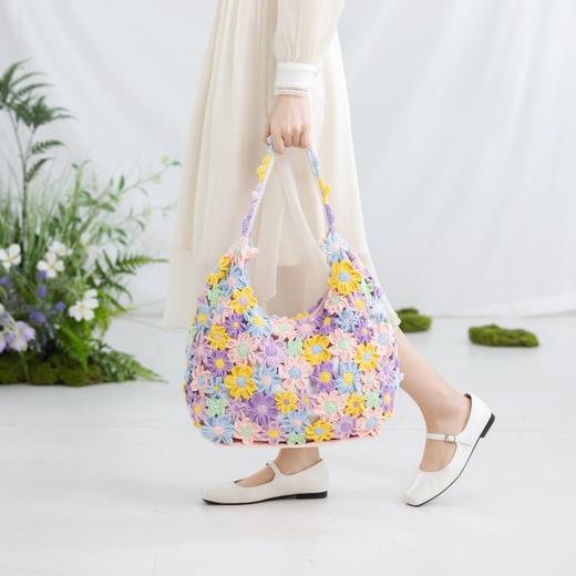 苏苏姐家四叶草与太阳花单肩包手工diy编织钩针云小骨毛线团材料包 商品图3