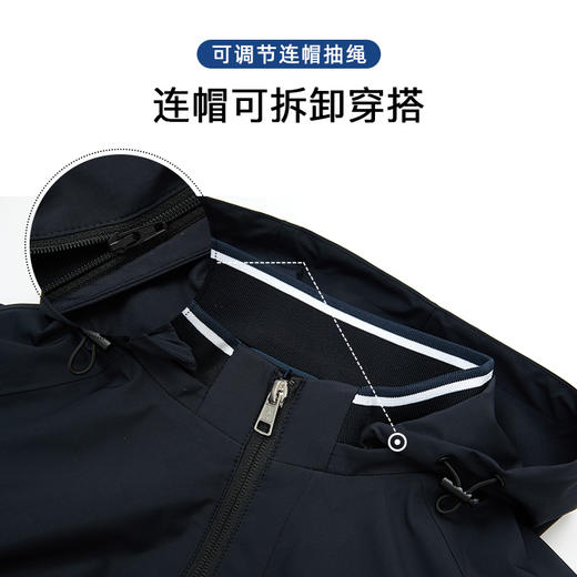 【可脱卸帽】德鲨2026春新款连帽夹克男青年时尚短款外套 商品图3