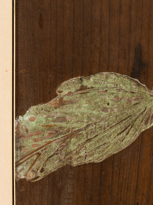 清	李鱓款楠木雕荷花诗文挂屏 商品图2