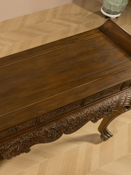 二十世纪	楠木高束腰三弯腿翘头大供案 商品图3