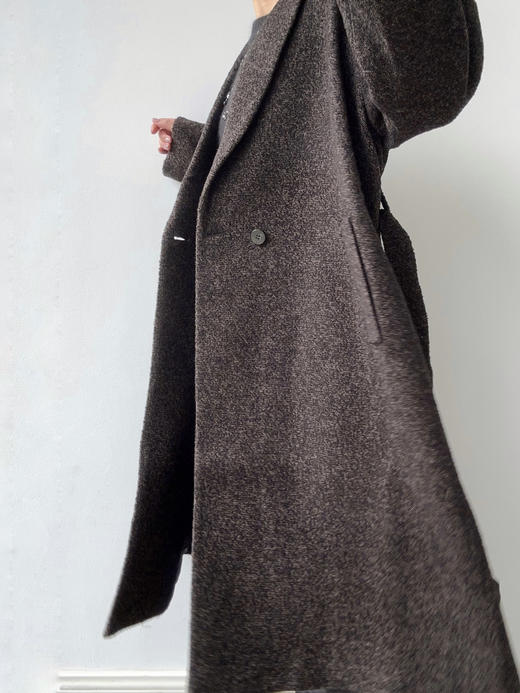 DONSEE10｜DS10AW2507-D 肌理棕 自然肌理长款大衣 商品图8