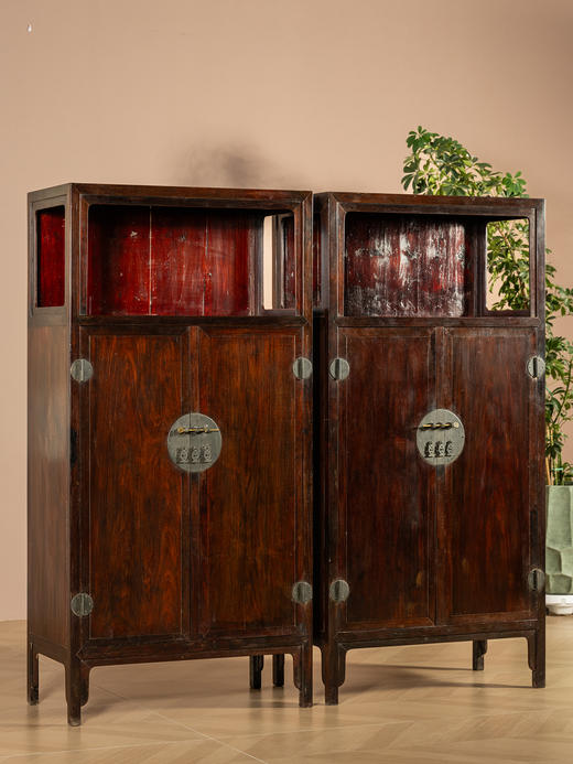 清	红木亮格柜（一对） 商品图1