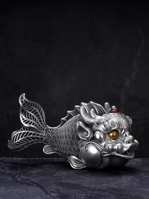 子佩集S999银福鱼翩游摆件【BXYL0280870】纯银小摆件2406 商品图3