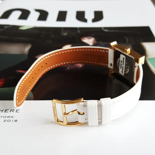 【99新】HERMES 爱马仕HH1.201石英机芯21*30MM（女款）H HOUR系列精钢镀金300126NJS45 商品图6