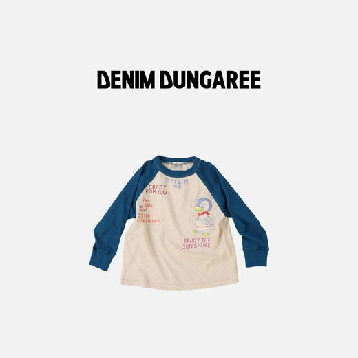 DD日本童装 DENIM DUNGAREE 企鹅 STAY WITH ME 长袖T恤 商品图1