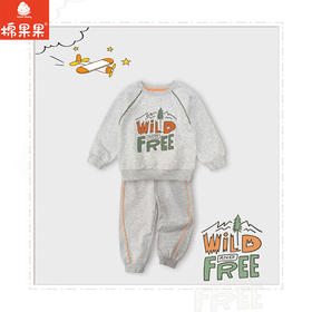 棉果果春季新品男童纯棉小线圈卡通图案圆领套头卫衣M112180226158