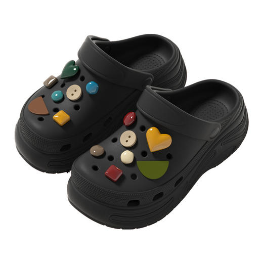 春节不打烊【柔软舒适❗️不臭不响】厚底洞洞鞋女增高新款沙滩拖EVA防滑夏季外穿包头半凉拖鞋女。jd 商品图4