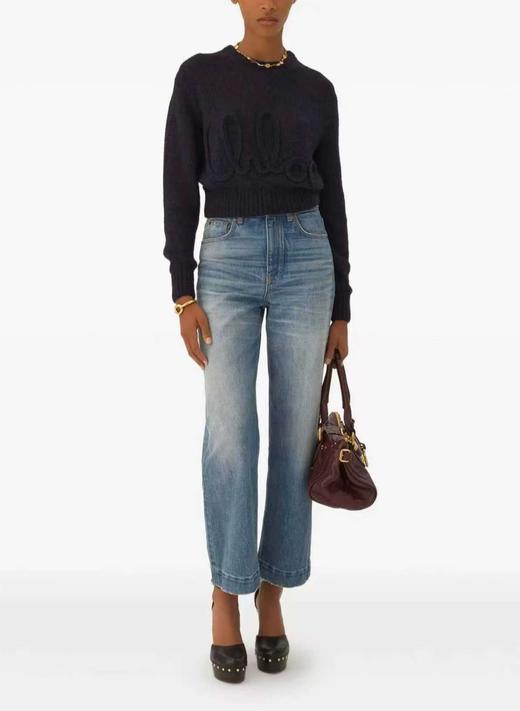 女款九分直筒微弹牛仔裤长裤la 商品图3