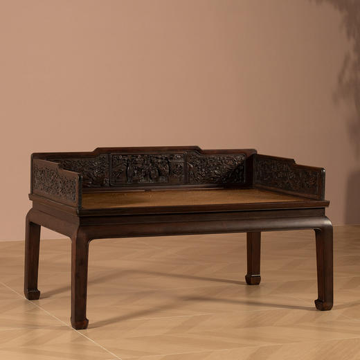 清中期	红木高浮雕人物故事三围屏禅椅 商品图1