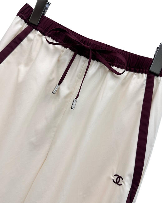 女款拼接刺绣直筒长裤 可配套装zh025 商品图2