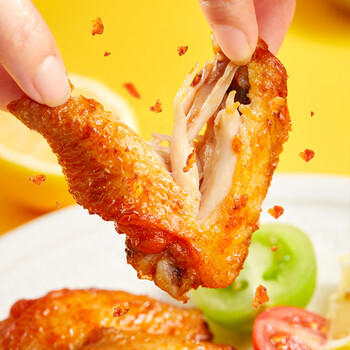 圣农香烤翅中400g 奥尔良烤翅 鸡翅中 冷冻半成品 儿童学生早餐 速烹 商品图5