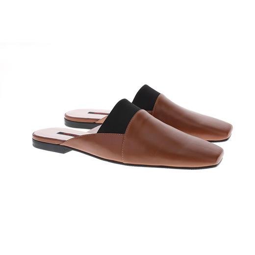 sheme光感亮皮休闲时尚女士平底拖鞋可定制 商品图4