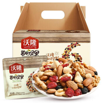 沃隆（woLong）每日坚果750g成人款/A款（25g*30袋）混合坚果礼盒大礼包休闲零食 商品图0