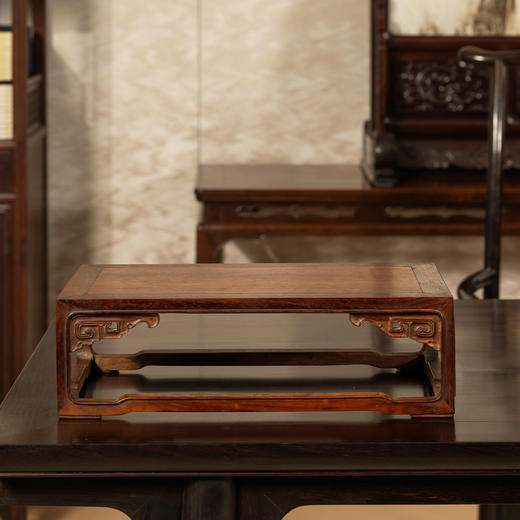 清	红木拐子纹四面平器座 商品图1